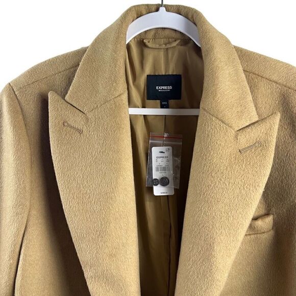 NWT express men’s wool coat size large - Picture 2 of 5